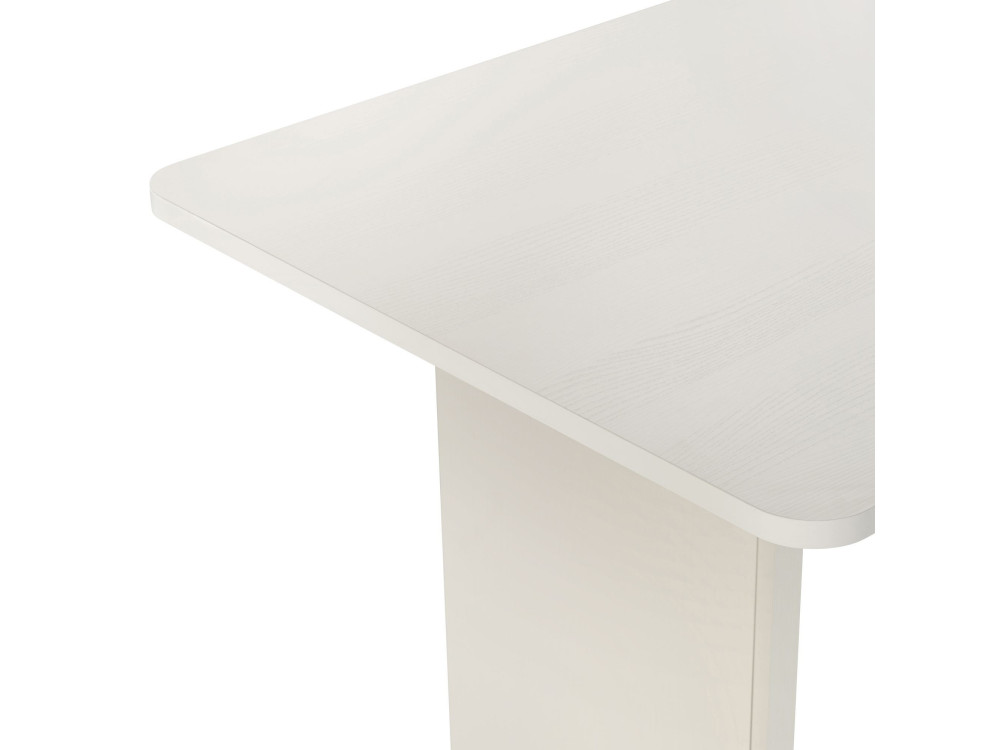 Mesa de comedor de madera "Linza" 180 x 90 x 75 cm - Madera blanca