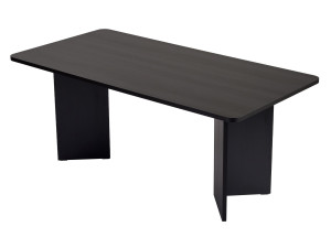 Mesa de comedor de madera "Linza" 180 x 90 x 75 cm - Madera negra