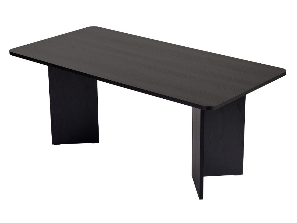 Mesa de comedor de madera "Linza" 180 x 90 x 75 cm - Madera negra