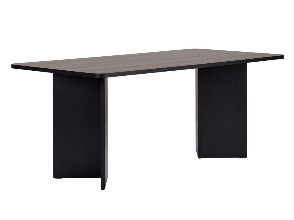 Mesa de comedor de madera "Linza" 180 x 90 x 75 cm - Madera negra