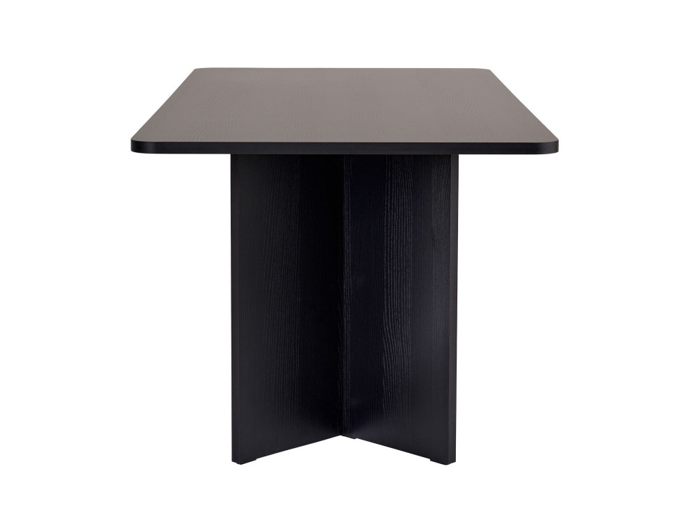 Mesa de comedor de madera "Linza" 180 x 90 x 75 cm - Madera negra
