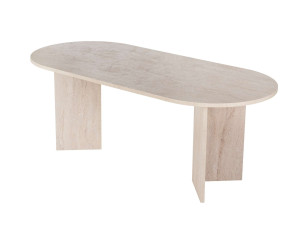 Mesa de comedor de madera "Sabella" 200 x 90 x 75 cm - Travertino