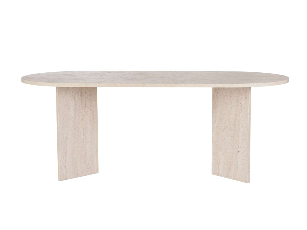 Mesa de comedor de madera "Sabella" 200 x 90 x 75 cm - Travertino