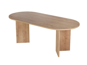 Mesa de comedor de madera "Sabella" 200 x 90 x 75 cm - Roble zafiro
