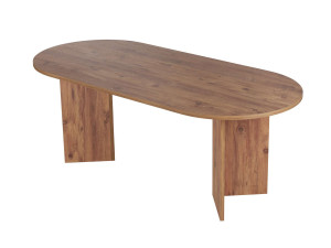 Mesa de comedor de madera "Sabella" 200 x 90 x 75 cm - Pino Atlántico