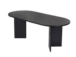 Mesa de comedor de madera "Sabella" 200 x 90 x 75 cm - Madera negra
