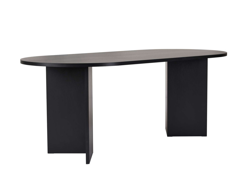Mesa de comedor de madera "Sabella" 200 x 90 x 75 cm - Madera negra