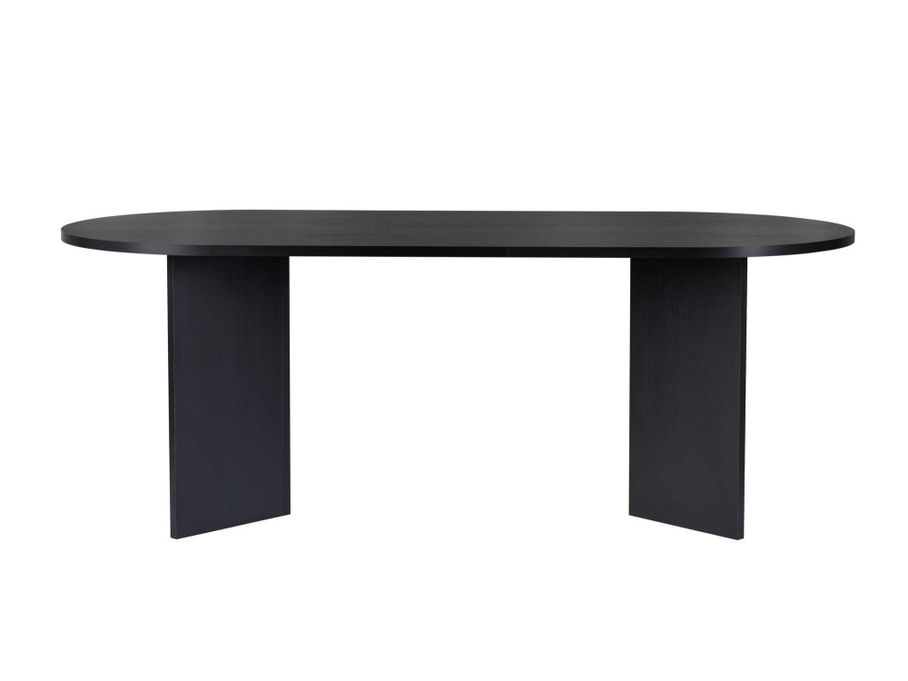 Mesa de comedor de madera "Sabella" 200 x 90 x 75 cm - Madera negra