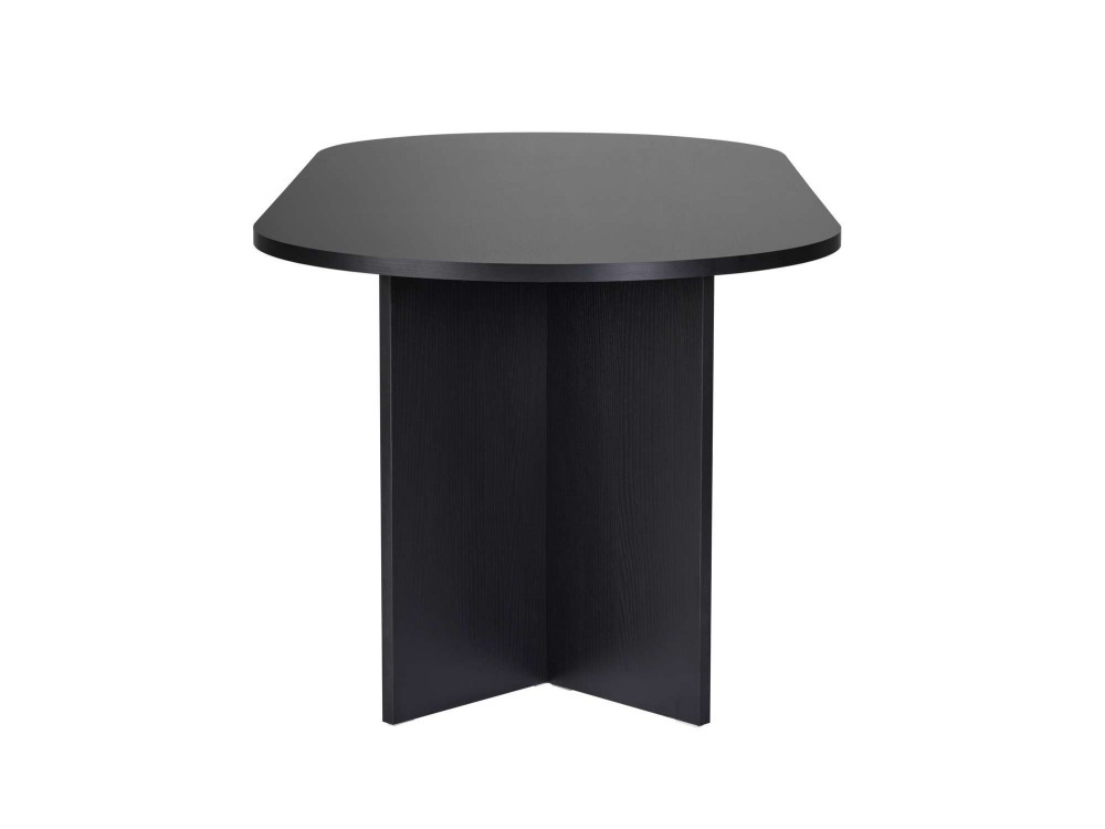 Mesa de comedor de madera "Sabella" 200 x 90 x 75 cm - Madera negra