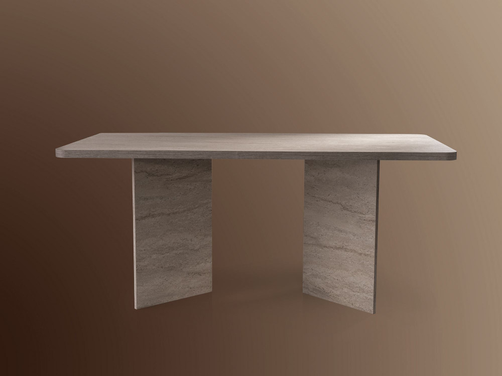 Mesa de comedor de madera "Lizzard" 180 x 90 x 77 cm - Travertino