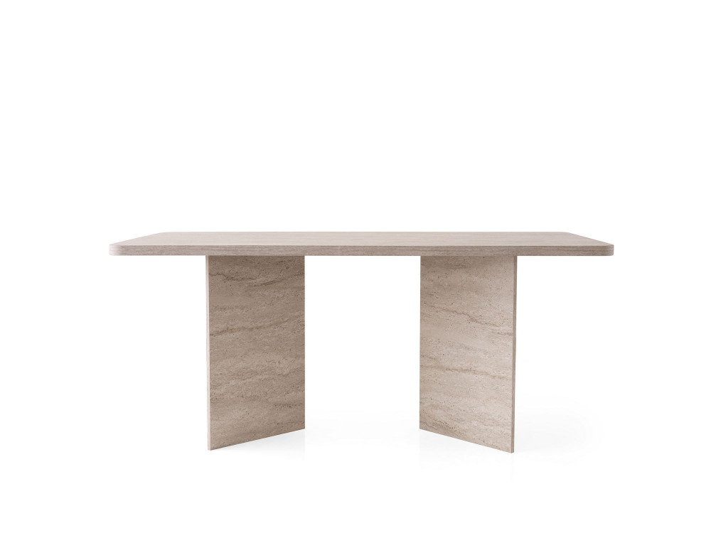 Mesa de comedor de madera "Lizzard" 180 x 90 x 77 cm - Travertino