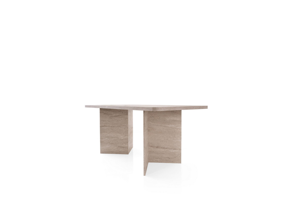Mesa de comedor de madera "Lizzard" 180 x 90 x 77 cm - Travertino