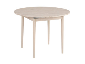 Mesa de comedor de madera extensible "Viona" 100 x 100 x 75 cm - Travertino