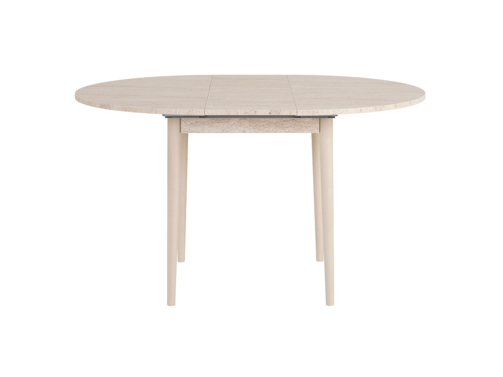 Mesa de comedor de madera extensible "Viona" 100 x 100 x 75 cm - Travertino