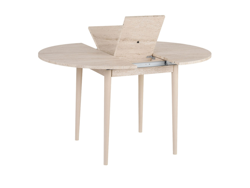 Mesa de comedor de madera extensible "Viona" 100 x 100 x 75 cm - Travertino