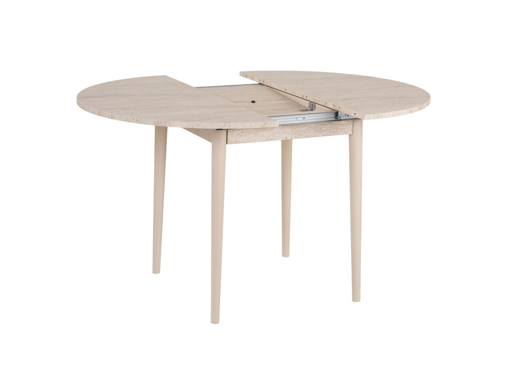 Mesa de comedor de madera extensible "Viona" 100 x 100 x 75 cm - Travertino