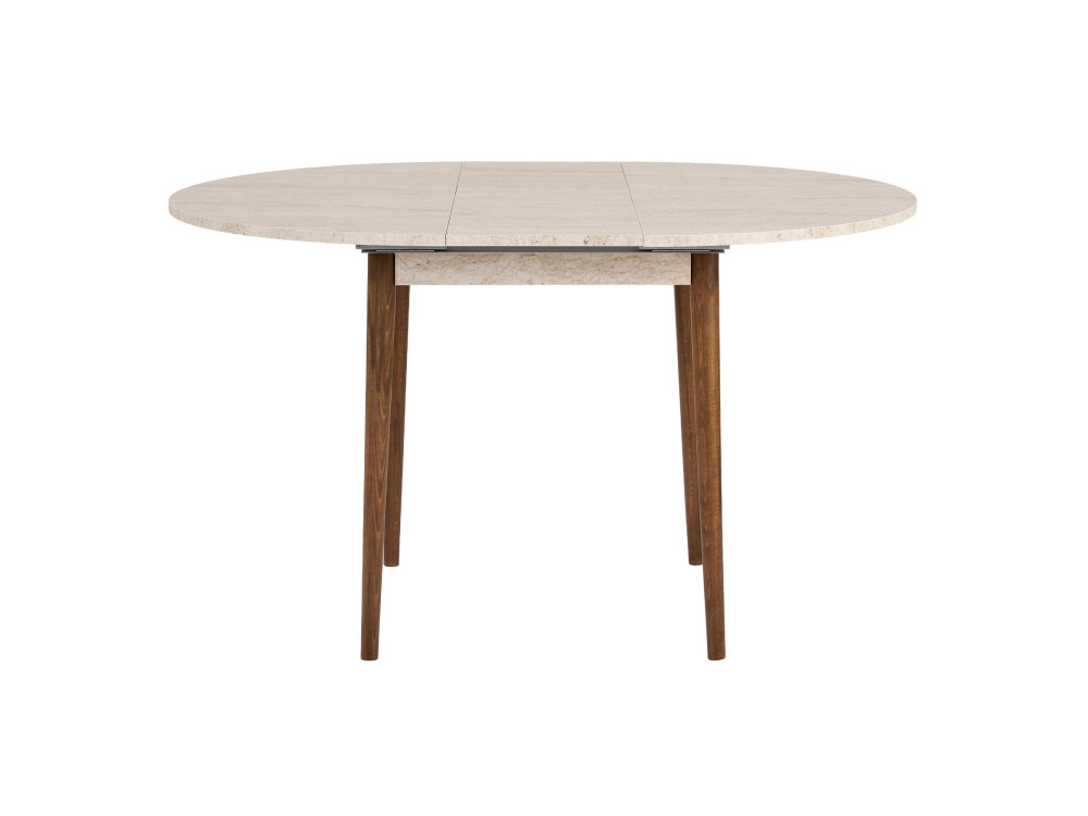 Mesa de comedor de madera extensible "Viona" 100 x 100 x 75 cm - Travertino