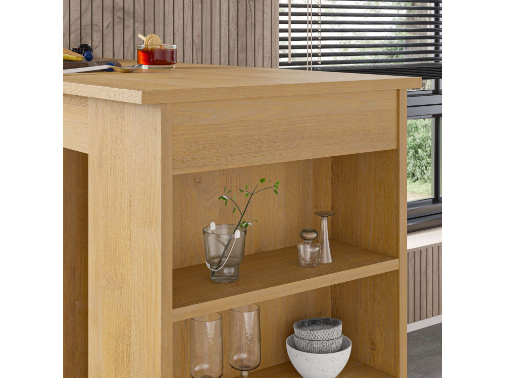 Mesa de bar de madera "Golondrina" 117 x 54 x 101,8 cm - Roble zafiro