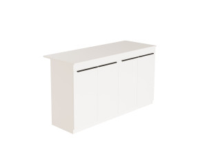 Mesa de cocina de madera "Lark" - 160 x 60 x 90 cm - Blanca
