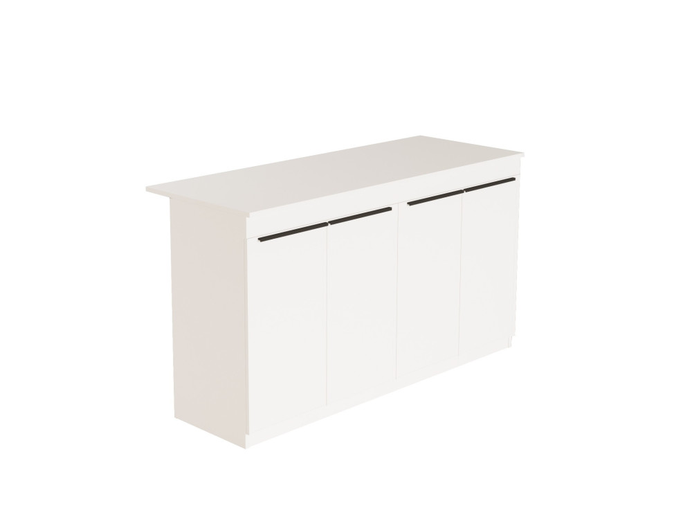Mesa de cocina de madera "Lark" - 160 x 60 x 90 cm - Blanca