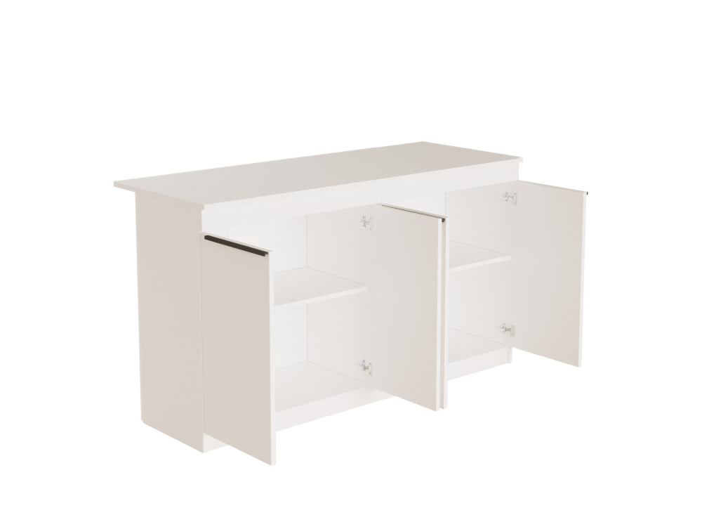 Mesa de cocina de madera "Lark" - 160 x 60 x 90 cm - Blanca