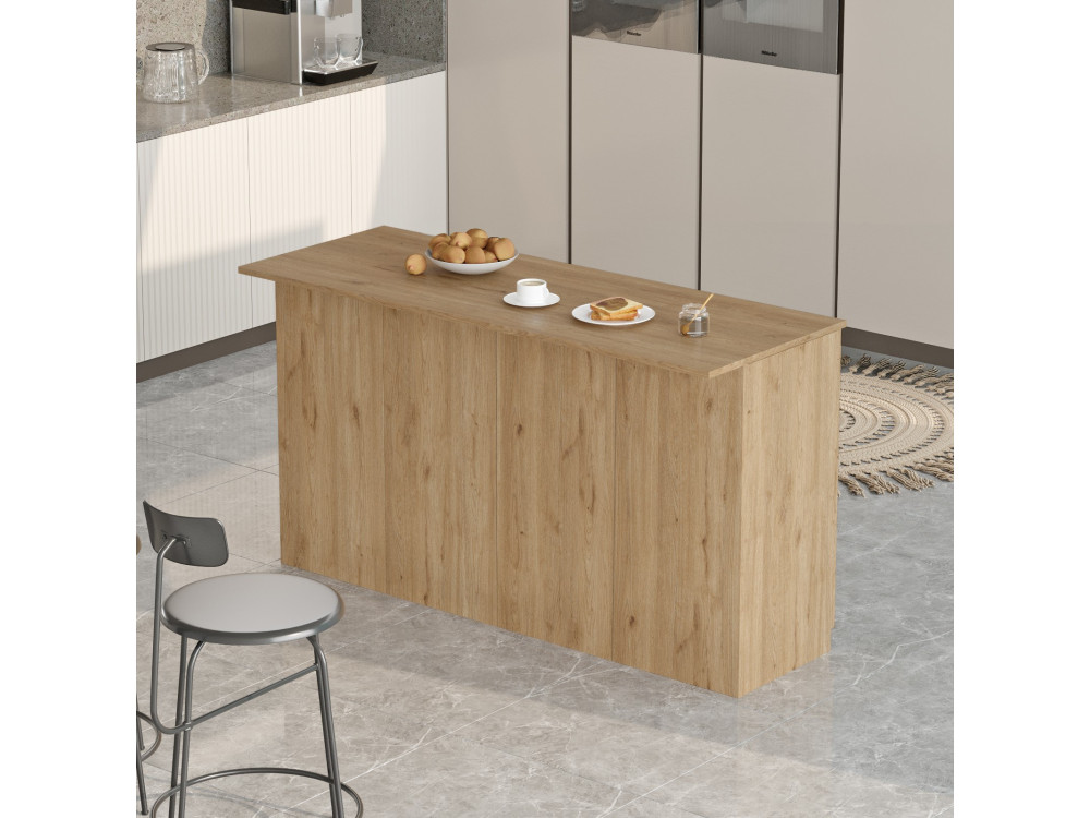 Mesa de cocina de madera "Lark" - 160 x 60 x 90 cm - Marrón