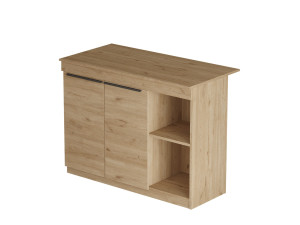Mesa de cocina de madera "Siven" - 120 x 60 x 88 cm - Marrón