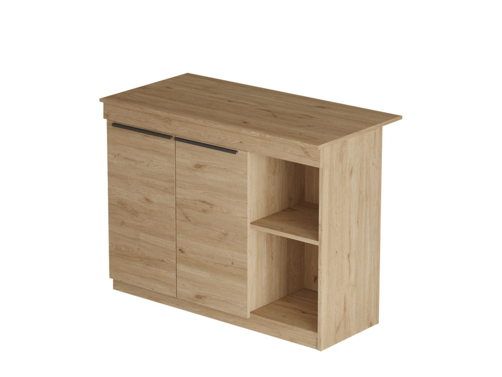 Mesa de cocina de madera "Siven" - 120 x 60 x 88 cm - Marrón