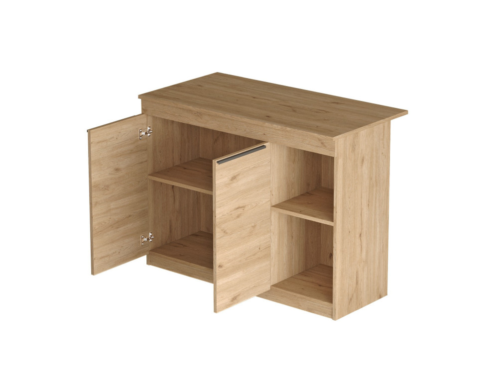 Mesa de cocina de madera "Siven" - 120 x 60 x 88 cm - Marrón