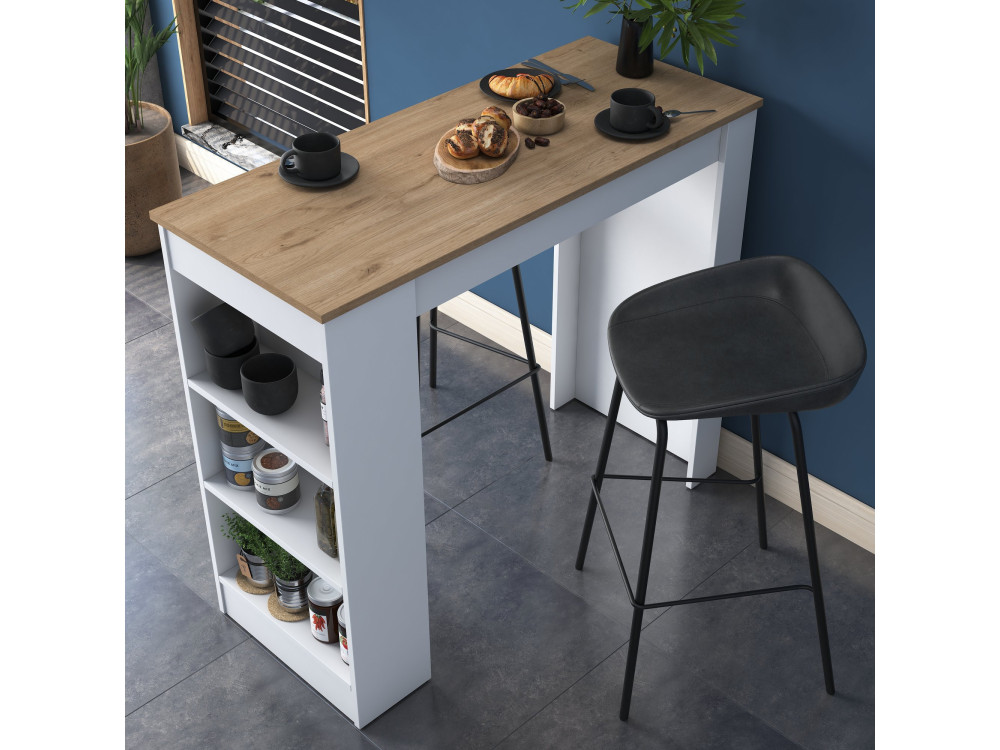 Mesa de comedor de madera "Juan" - 120 x 50 x 100 cm - Marrón