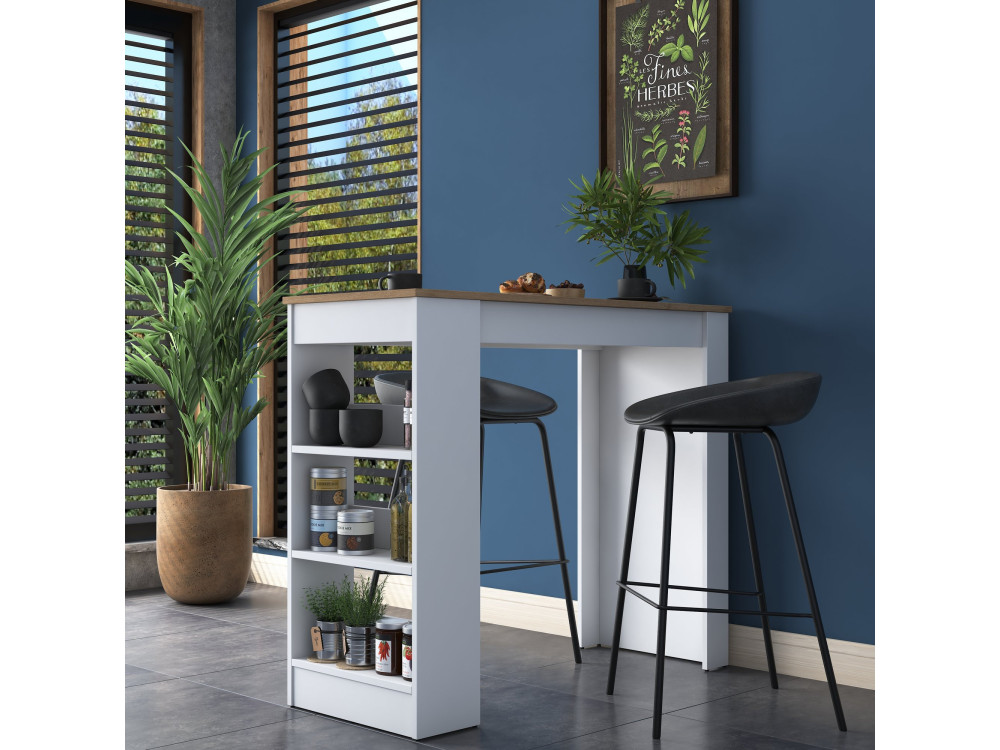 Mesa de comedor de madera "Juan" - 120 x 50 x 100 cm - Marrón