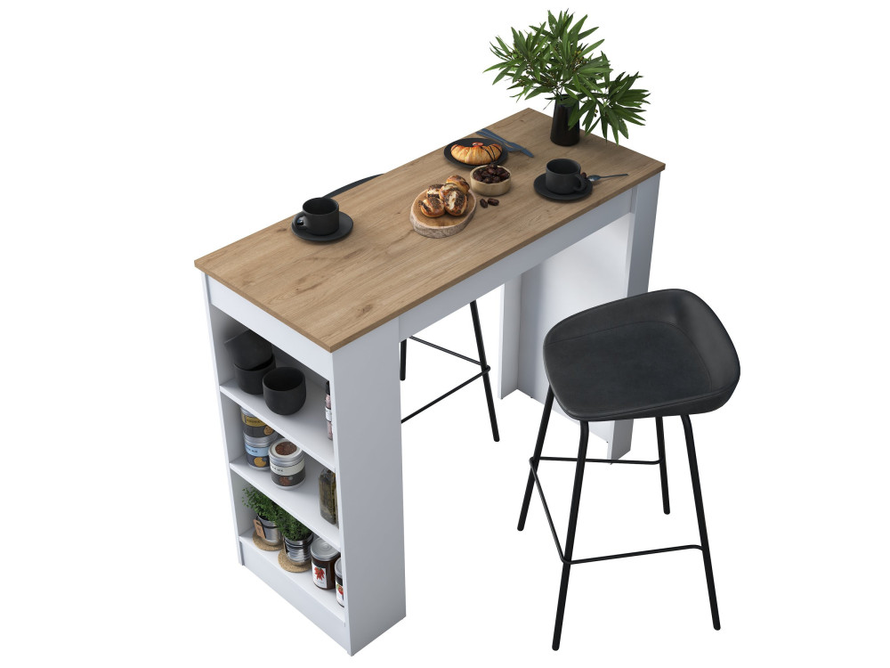 Mesa de comedor de madera "Juan" - 120 x 50 x 100 cm - Marrón
