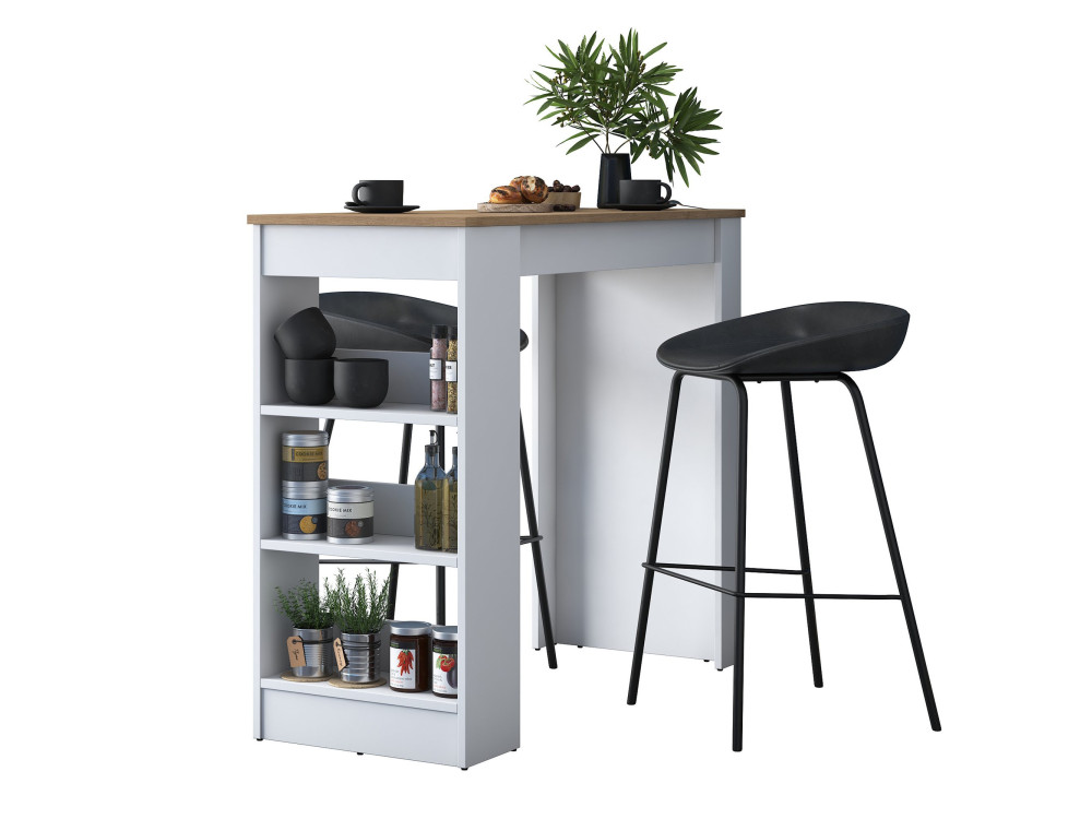 Mesa de comedor de madera "Juan" - 120 x 50 x 100 cm - Marrón