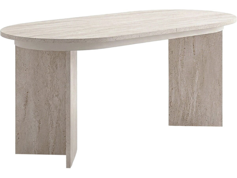 Mesa de comedor extensible de madera 160/200 cm "Sorell" - 8 plazas - Travertino