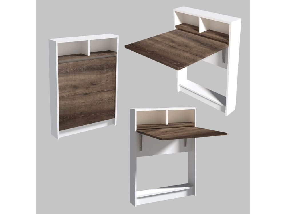 Mesa de comedor plegable de madera "Bracked" - 70 x 15 x 96 cm - Beige