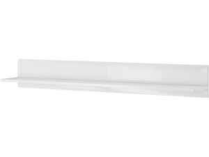 Estantería corta "TULSA WM" - 22 x 160 x 22 cm - Blanco alto brillo