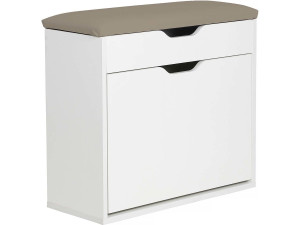 Mueble zapatero "Wade" - 60 x 23,8 x 68 cm - Blanco