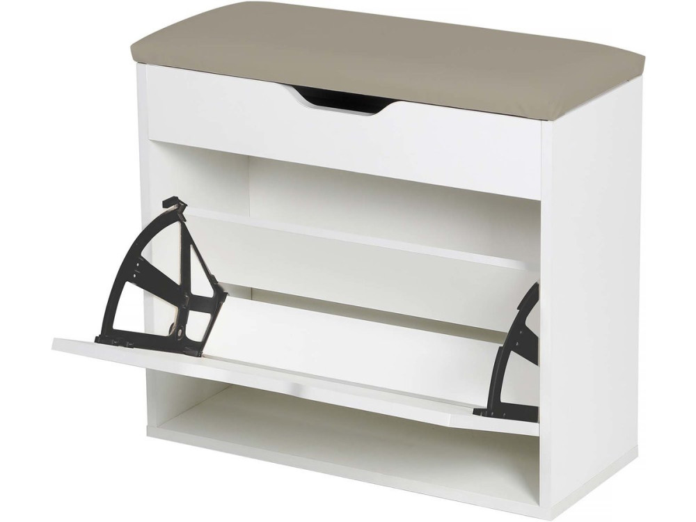 Mueble zapatero "Wade" - 60 x 23,8 x 68 cm - Blanco