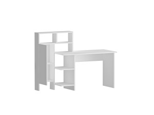 Escritorio de madera "Bugra" - 135 x 60 x 111 cm - Blanco