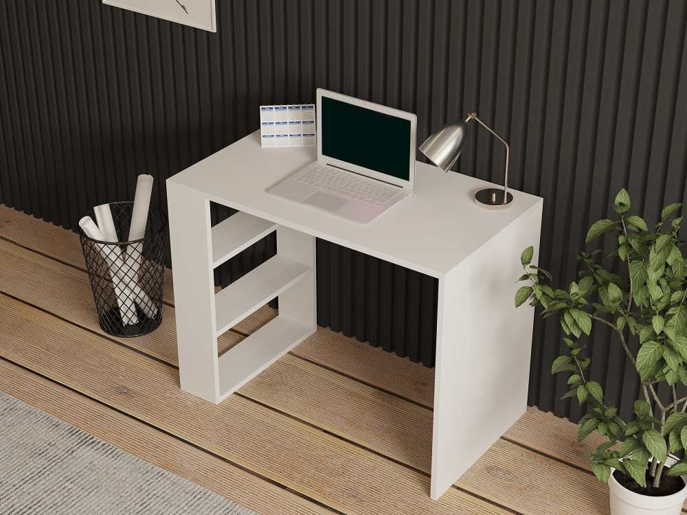 Escritorio de madera "Cool" - 90 x 50 x 70 cm - Blanco