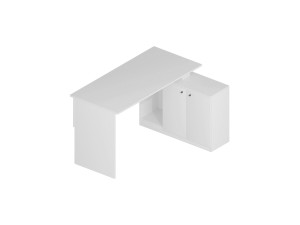Escritorio de madera "Basak" - 130 x 60 x 74 cm - Blanco