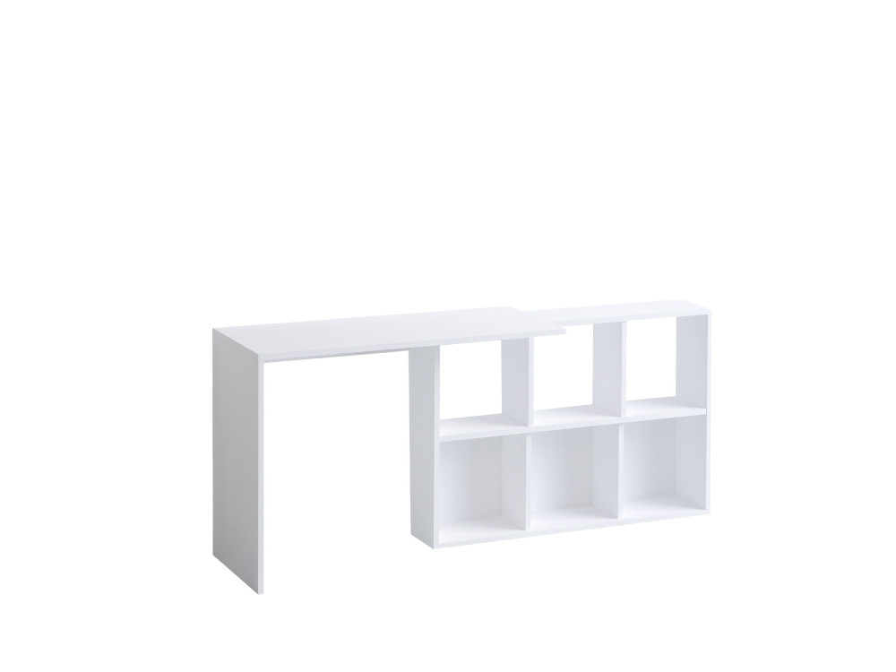 Escritorio de madera "Jack" - 145 x 45 x 74 cm - Roble blanco