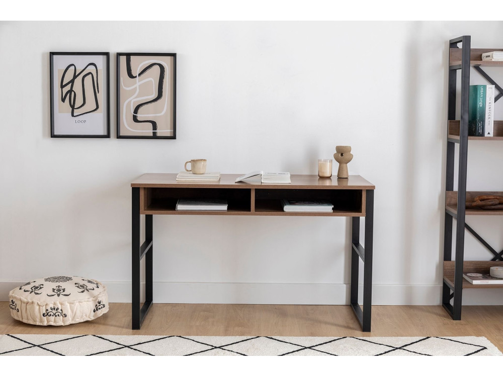 Escritorio de madera "Nove" - 120 x 60 x 75 cm - Nogal