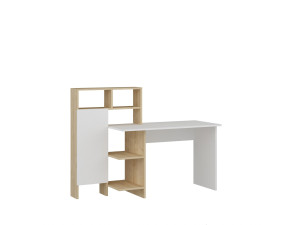 Escritorio de madera "Bugra" - 135 x 60 x 111 cm - Blanco