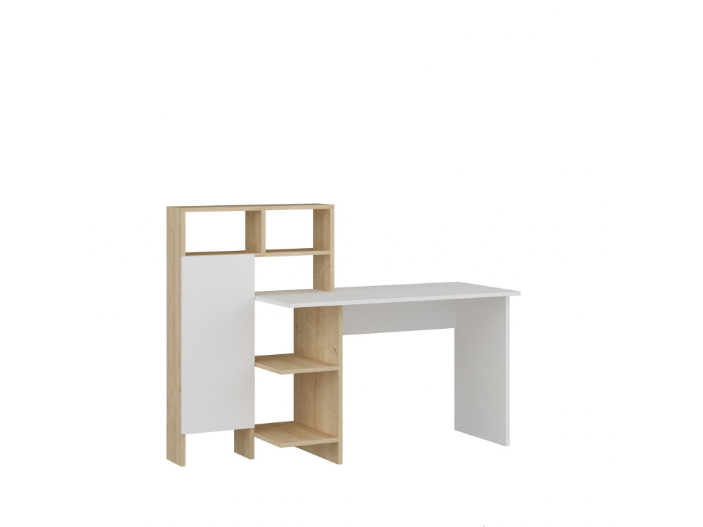 Escritorio de madera "Bugra" - 135 x 60 x 111 cm - Blanco