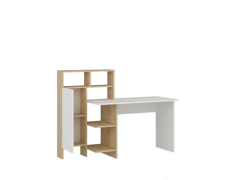 Escritorio de madera "Bugra" - 135 x 60 x 111 cm - Blanco