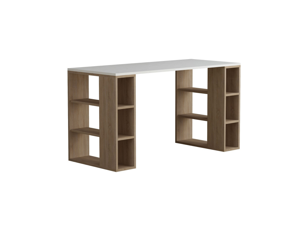 Escritorio de madera "Colmar" - 140 x 75 x 60 cm - Blanco