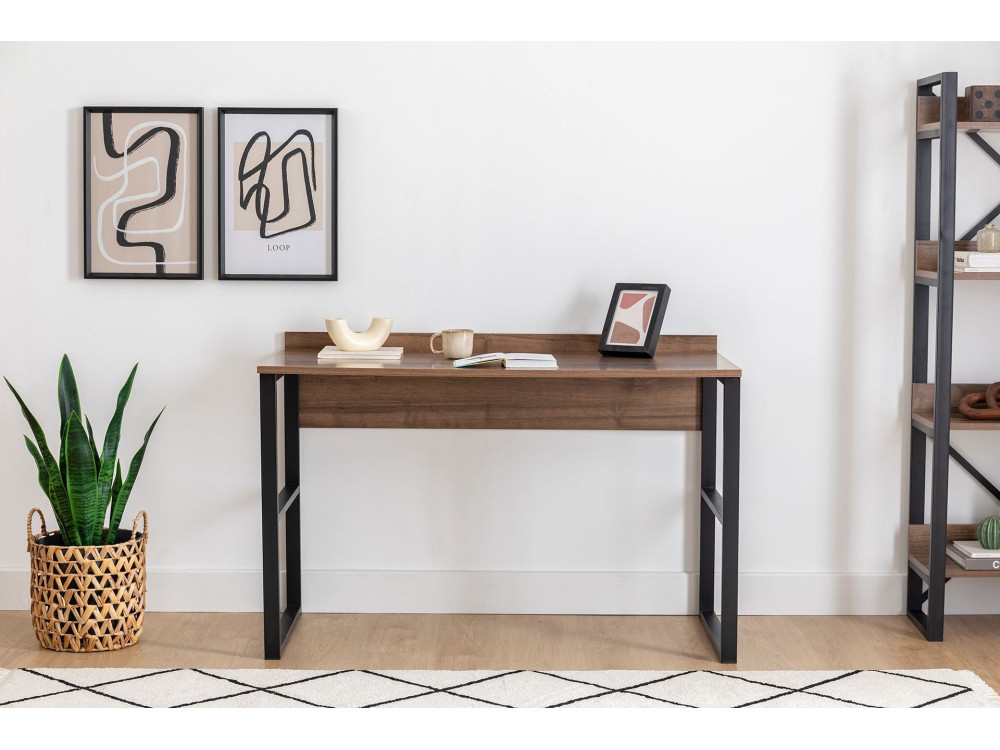 Escritorio de madera «Rana» - 120 x 75 x 60 cm - Nogal, negro