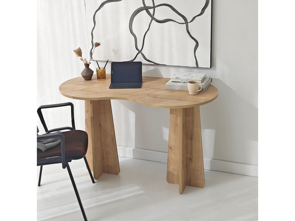 Escritorio "infinito" de madera 120 x 60 x 75 cm - Roble zafiro