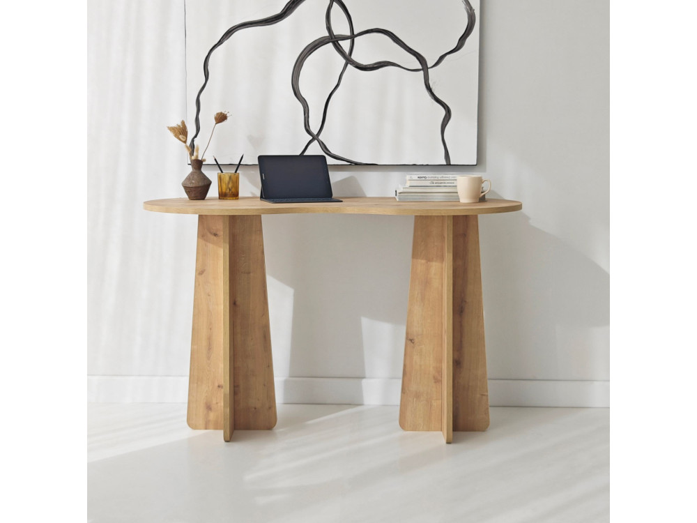 Escritorio "infinito" de madera 120 x 60 x 75 cm - Roble zafiro